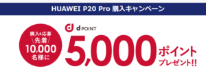 HUAWEI P20 Pro購入特典